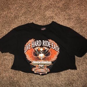 harley davidson crop tee